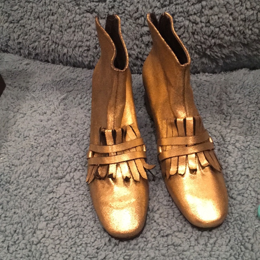 Gold Rachel Comey Boots in box size 6.5